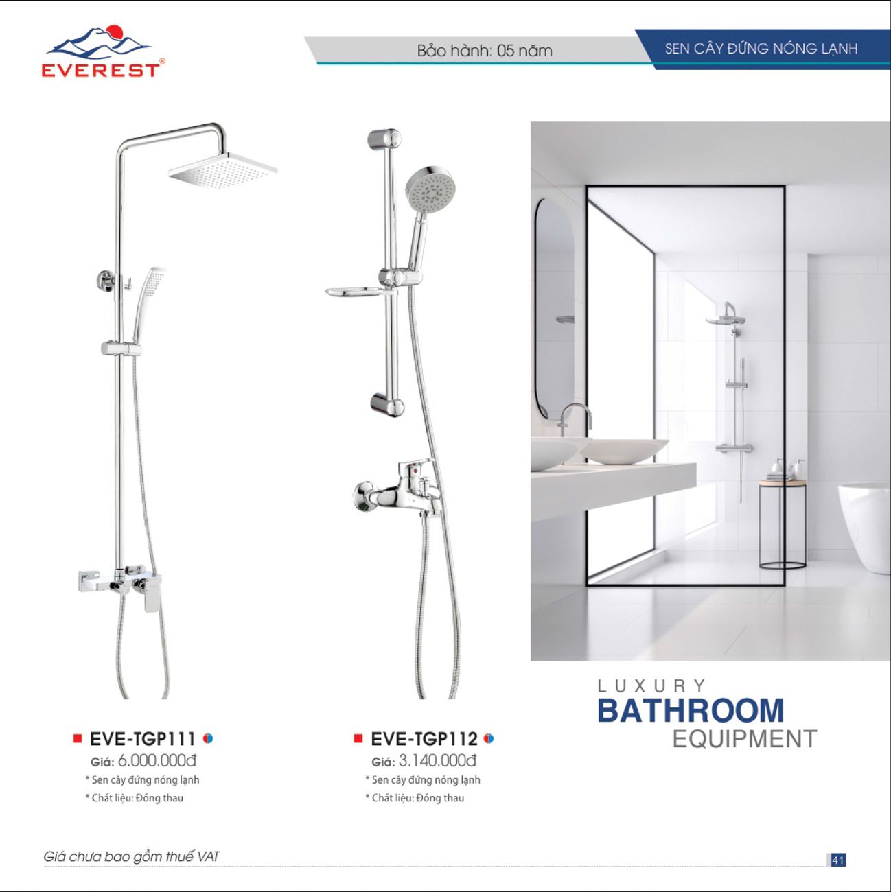 Thiết bị vệ sinh EVEREST Hiện Đại Catalogue và Bảng giá mới nhất /Page 